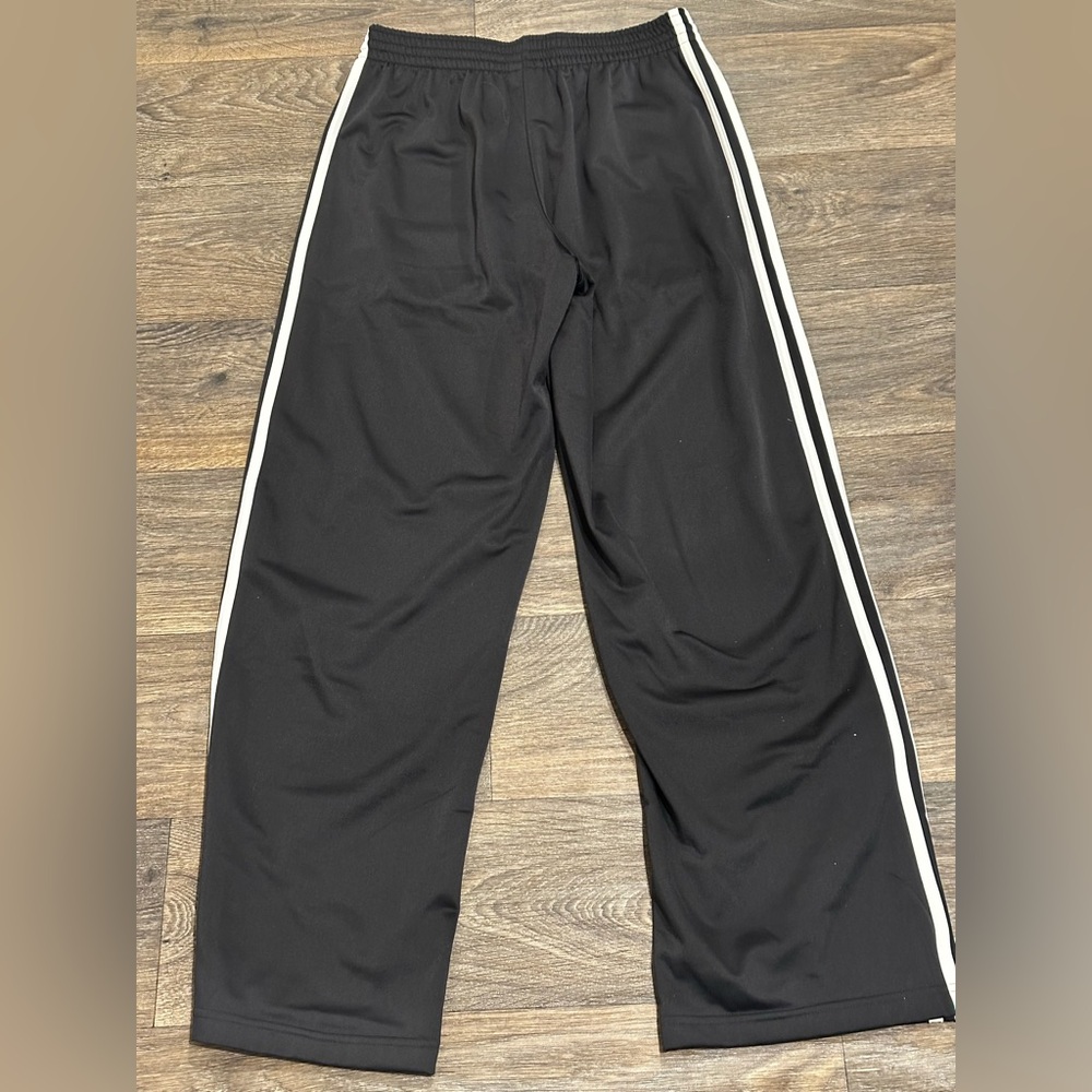 adidas Black Track Pants with White 3-Stripes - Picture 3 of 5